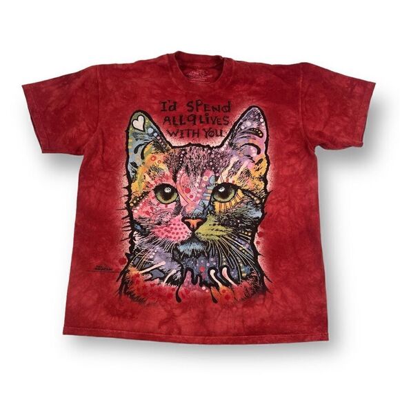 The Mountain Cat 9 Lives T Shirt Size Large - Picture 1 of 5